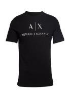 T-Shirt Tops T-shirts Short-sleeved Black Armani Exchange