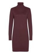 U6801, Milasz Rollneck Dress Polvipituinen Mekko Burgundy Saint Tropez