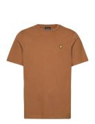 Plain T-Shirt Tops T-shirts Short-sleeved Brown Lyle & Scott
