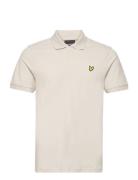 Plain Polo Shirt Tops Polos Short-sleeved Cream Lyle & Scott