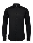 Plain Fine Twill Shirt, Wf Ls Tops Shirts Business Black Lindbergh Bla...