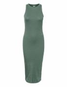 Vmlavender Sl Calf Dress Noos Polvipituinen Mekko Green Vero Moda