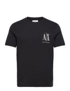 T-Shirt Tops T-shirts Short-sleeved Black Armani Exchange