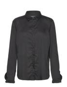 Mattie Flip Shirt Tops Shirts Long-sleeved Black MOS MOSH