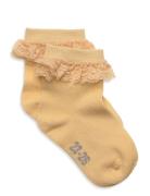 Ankle Sock W. Lace Sukat Yellow Minymo