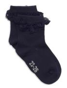 Ankle Sock W. Lace Sukat Blue Minymo