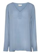 Kcami Ls Blouse Tops Blouses Long-sleeved Blue Kaffe Curve