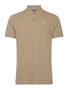 Dunda Overdyed Slim Polo S\S Tops Polos Short-sleeved Khaki Green G-St...