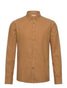 Sdpete Sh Tops Shirts Casual Brown Solid