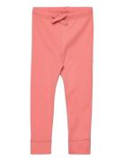 Rib Jersey Leggings W. String Bottoms Leggings Pink Copenhagen Colors