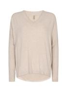 Sc-Biara Tops Knitwear Jumpers Cream Soyaconcept