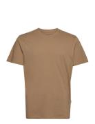 Slhaspen Ss O-Neck Tee Noos Tops T-shirts Short-sleeved Brown Selected...