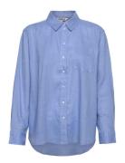 Onltokyo L/S Linen Blend Shirt Pnt Tops Shirts Long-sleeved Blue ONLY