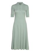 Cotton-Blend Polo Dress Polvipituinen Mekko Green Lauren Ralph Lauren
