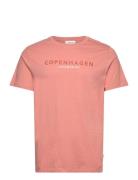 Copenhagen Print Tee S/S Tops T-shirts Short-sleeved Pink Lindbergh