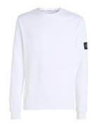 Badge Waffle Ls Tee Tops Sweat-shirts & Hoodies Sweat-shirts White Cal...