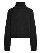 Alpaca Pullover Tops Knitwear Turtleneck Black Rosemunde