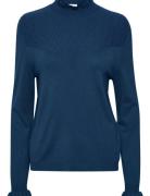 Crvillea Knit Blouse Tops Knitwear Jumpers Blue Cream