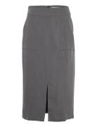 Sibylle Skirt Polvipituinen Hame Grey A-View
