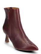Shanice Leather Shoes Boots Ankle Boots Ankle Boots With Heel Burgundy...