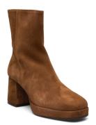 Booties Shoes Boots Ankle Boots Ankle Boots With Heel Brown Billi Bi