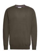 Uspa Knit Adair Men Tops Knitwear Round Necks Khaki Green U.S. Polo As...