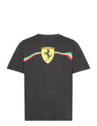Ferrari Race Big Shield Heritage Sport T-shirts Short-sleeved Black PU...