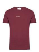 Lens T-Shirt - Seasonal Tops T-shirts Short-sleeved Burgundy Les Deux