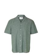 Slhrelaxsun Shirt Ss Resort Tops Shirts Short-sleeved Green Selected H...