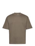Slhlooseoscar Ss O-Neck Tee Noos Tops T-shirts Short-sleeved Brown Sel...