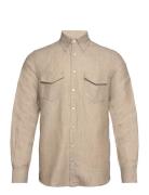 Jerry Pocket Shirt Tops Shirts Casual Beige SIR Of Sweden