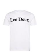 Charles T-Shirt Tops T-shirts Short-sleeved White Les Deux