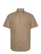 Bs Lott Casual Modern Fit Shirt Tops Shirts Short-sleeved Green Bruun ...