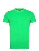 Essential Logo Emb Neon Tee Tops T-shirts Short-sleeved Green Superdry