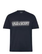 Vibrations Print T-Shirt Tops T-shirts Short-sleeved Navy Lyle & Scott