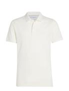 Ck Embro Badge Slim Polo Tops Polos Short-sleeved White Calvin Klein J...