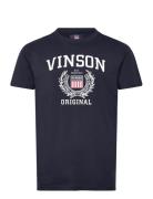 Kaiser Reg Sj Vin M Tee Tops T-shirts Short-sleeved Navy VINSON