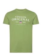 Liam Reg Sj Vin M Tee Tops T-shirts Short-sleeved Green VINSON