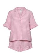 Pyjama Shortsset Seersucker Pyjama Pink Lindex
