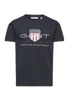 Archive Shield Ss T-Shirt Tops T-shirts Short-sleeved Black GANT