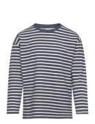 Top Ls Essentials Stripe Tops T-shirts Long-sleeved T-shirts Navy Lind...