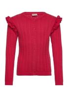 Knit Cardigan Ls Tops Knitwear Cardigans Red Minymo