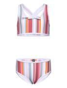 Bikini W. Bow + Aop Bikinit Multi/patterned Color Kids