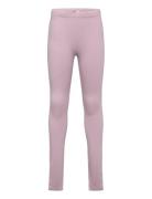 Leggings Basic Brushed Inside Bottoms Leggings Pink Lindex