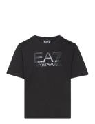 T-Shirt Tops T-shirts Short-sleeved Black EA7