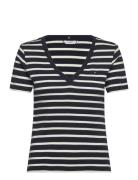 New Slim Cody V-Nk Ss Tops T-shirts & Tops Short-sleeved Navy Tommy Hi...