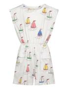 Sailing Boats Aop Summersuit Jumpsuit Haalari White Mini Rodini