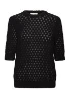 Auroramd O-Neck Tops Knitwear Jumpers Black Modström