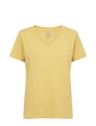 Sc-Derby Tops T-shirts & Tops Short-sleeved Yellow Soyaconcept