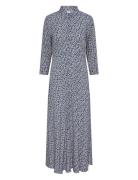 Yassavanna Long Shirt Dress S. Noos Maksimekko Juhlamekko Blue YAS